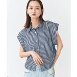 サイドギャザーストライプシャツ | ad thie | 詳細画像25 