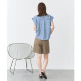 サイドギャザーストライプシャツ | ad thie | 詳細画像4 