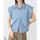 サイドギャザーストライプシャツ | ad thie | 詳細画像5 