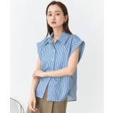 サイドギャザーストライプシャツ | ad thie | 詳細画像6 