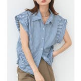 サイドギャザーストライプシャツ | ad thie | 詳細画像9 