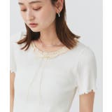 ネックリボンリブニットトップス | ad thie | 詳細画像16 