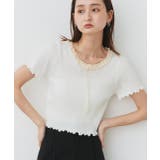 ネックリボンリブニットトップス | ad thie | 詳細画像17 