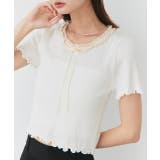 ネックリボンリブニットトップス | ad thie | 詳細画像18 