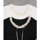 ネックリボンリブニットトップス | ad thie | 詳細画像19 