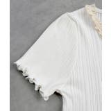 ネックリボンリブニットトップス | ad thie | 詳細画像20 