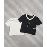 ネックリボンリブニットトップス | ad thie | 詳細画像24 