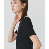 ネックリボンリブニットトップス | ad thie | 詳細画像6 