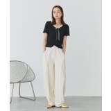 ネックリボンリブニットトップス | ad thie | 詳細画像7 