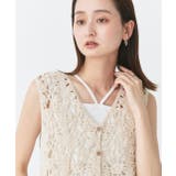 クロシェ編みVネックベスト | ad thie | 詳細画像16 