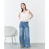 クロシェ編みVネックベスト | ad thie | 詳細画像2 