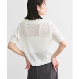 ハーフスリーブポロカラーニットトップス | ad thie | 詳細画像18 