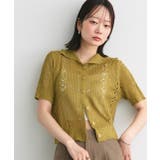 ハーフスリーブポロカラーニットトップス | ad thie | 詳細画像25 