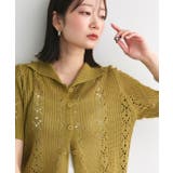 ハーフスリーブポロカラーニットトップス | ad thie | 詳細画像30 