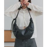 ブラック | クロワッサンショルダーバッグ | ad thie