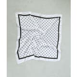 オフホワイト | 大判ドットスカーフ | ad thie