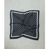 ブラック | 大判ドットスカーフ | ad thie