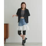 チュールドッキングデニムミニスカート | ad thie | 詳細画像19 