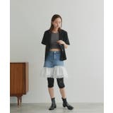 チュールドッキングデニムミニスカート | ad thie | 詳細画像20 