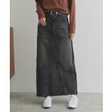 カットオフデニムロングスカート | ad thie | 詳細画像12 