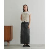 カットオフデニムロングスカート | ad thie | 詳細画像16 