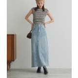 カットオフデニムロングスカート | ad thie | 詳細画像20 