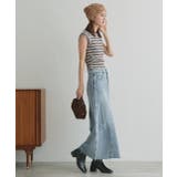 カットオフデニムロングスカート | ad thie | 詳細画像22 