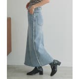 カットオフデニムロングスカート | ad thie | 詳細画像25 