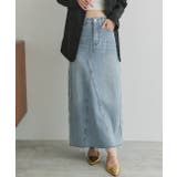 カットオフデニムロングスカート | ad thie | 詳細画像30 