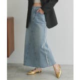 カットオフデニムロングスカート | ad thie | 詳細画像31 