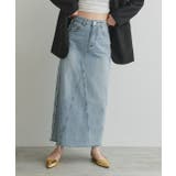 カットオフデニムロングスカート | ad thie | 詳細画像32 