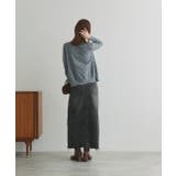 カットオフデニムロングスカート | ad thie | 詳細画像4 