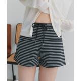 リラックスボーダーショートパンツ | ad thie | 詳細画像13 