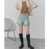 フラワー刺繍デニムショートパンツ | ad thie | 詳細画像10 