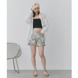 フラワー刺繍デニムショートパンツ | ad thie | 詳細画像23 