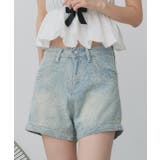 フラワー刺繍デニムショートパンツ | ad thie | 詳細画像4 