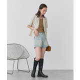 フラワー刺繍デニムショートパンツ | ad thie | 詳細画像9 