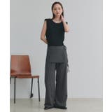 サイドリボンスカートレイヤードパンツ | ad thie | 詳細画像25 