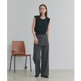 サイドリボンスカートレイヤードパンツ | ad thie | 詳細画像26 