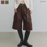 【2025AW新作】ベルト付き カーゴハーフパンツ | ad thie | 詳細画像1 