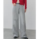 ライトカラーダメージデニムパンツ | ad thie | 詳細画像16 