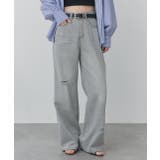 ライトカラーダメージデニムパンツ | ad thie | 詳細画像6 