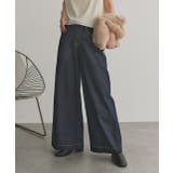 ネイビー | ノンウォッシュデニムパンツ | ad thie