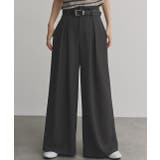 グレー | フロントタックワイドスラックス | ad thie