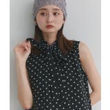 マルチリボン付き ポルカドットノースリーブブラウス | ad thie | 詳細画像26 