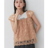 フラワーモチーフ ノースリーブチュールトップス | ad thie | 詳細画像36 