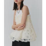 フラワーモチーフ チュールキャミソール | ad thie | 詳細画像11 