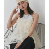 フラワーモチーフ チュールキャミソール | ad thie | 詳細画像14 