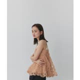 フラワーモチーフ チュールキャミソール | ad thie | 詳細画像30 