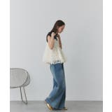 フラワーモチーフ チュールキャミソール | ad thie | 詳細画像4 